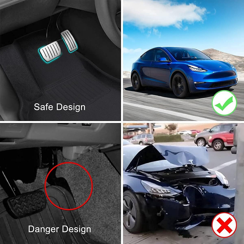 All-Weather Floor Mats for Tesla Model Y 2021, Black E723700