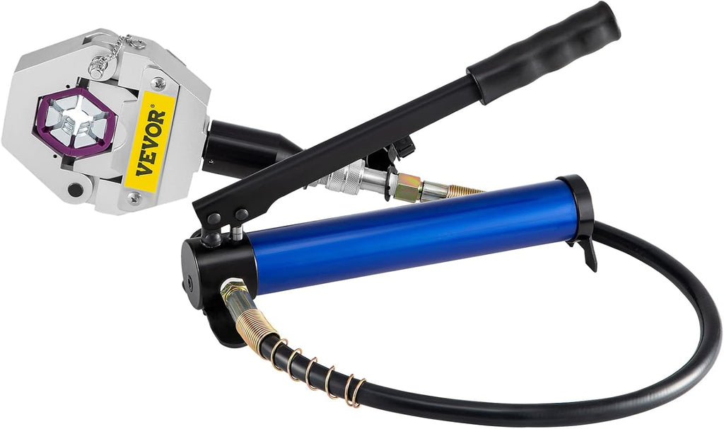 Manually Operated Hydraulic Hose Crimper Kit with 7 Dies H71425