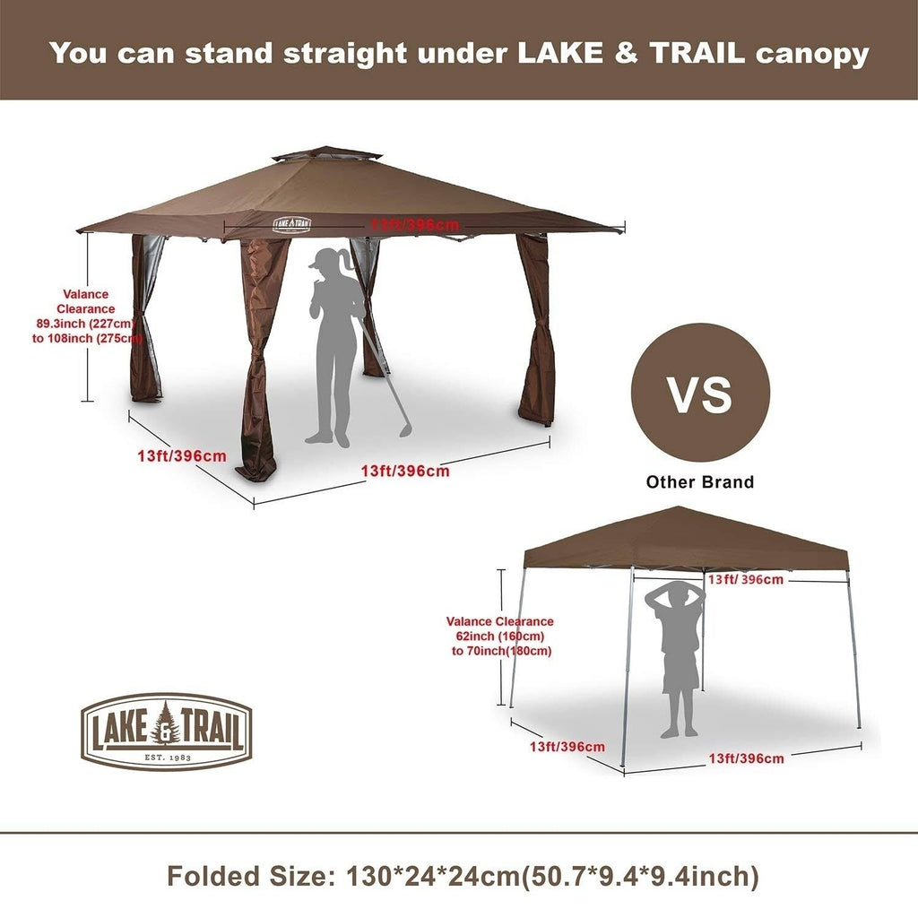 13 x 13 Straight Leg Pop-Up Canopy Gazebo N21101
