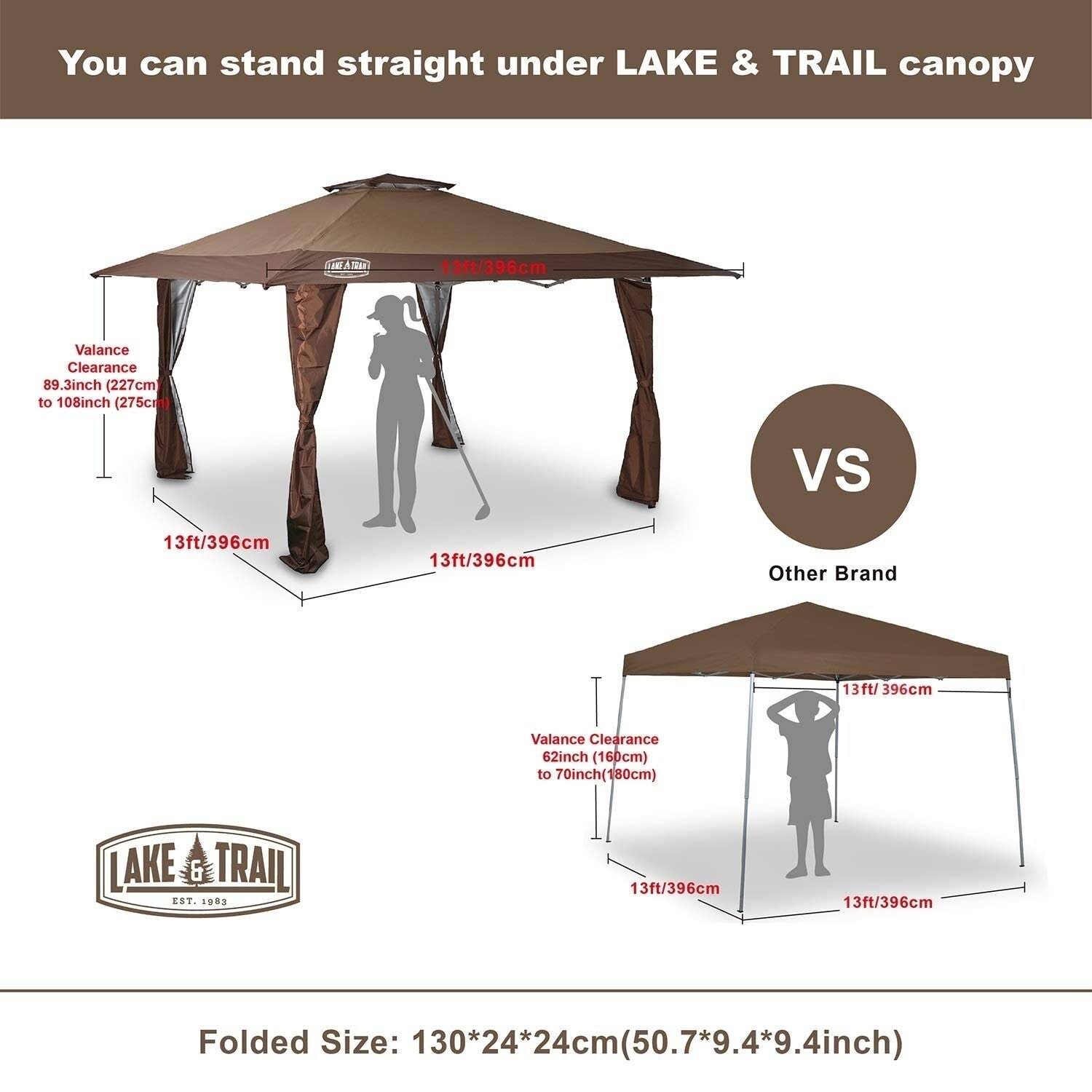 13 x 13 Straight Leg Pop-Up Canopy Gazebo N21101