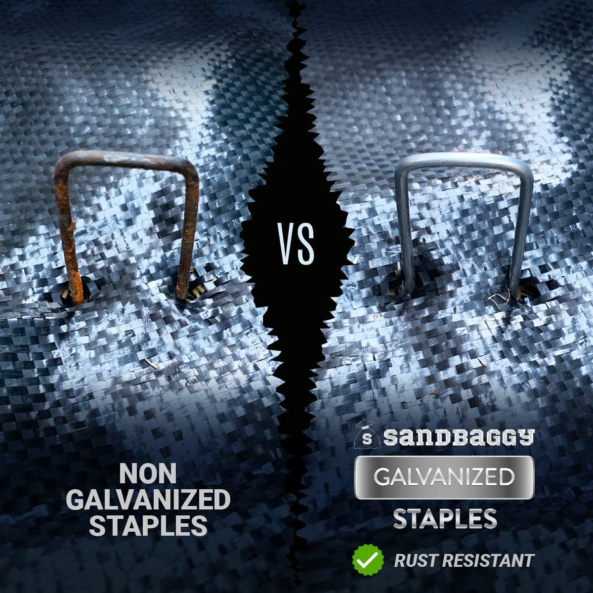 1000 Staples Galvanized Garden Staples E501