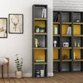 Geometric Bookcase Anthracite/Mustard L6203