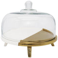 Gold Cake Plate with Dome Z85679