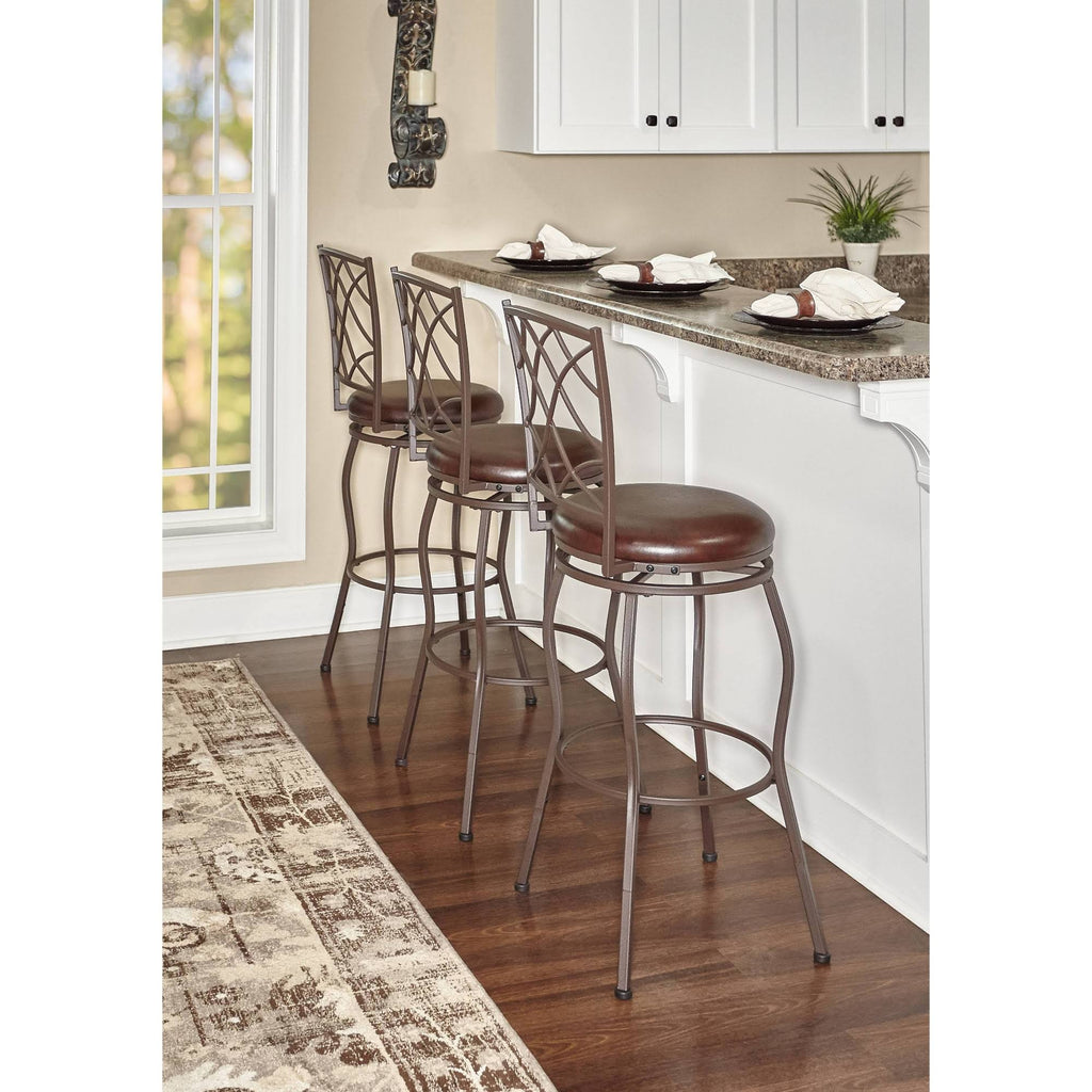 Brown Adjustable Stool Set of Three B77621