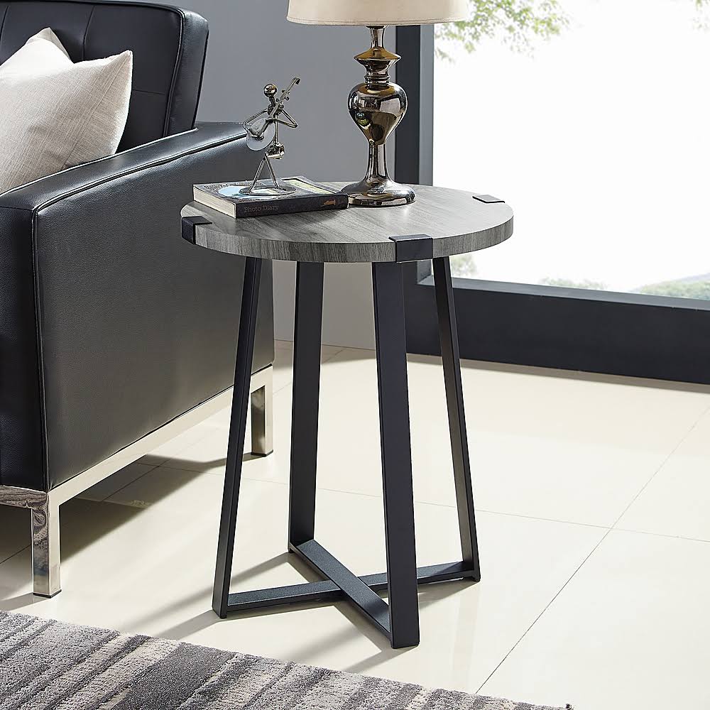 Metal Wrapped Round MDF Side Table G485759