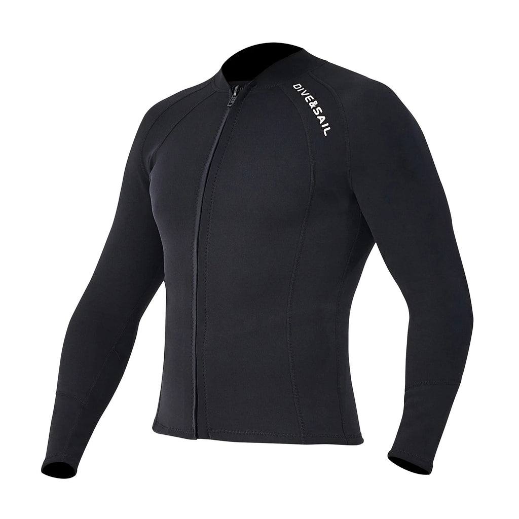 2mm Neoprene Front Zipper Wetsuits Jacket Long Sleeves H135448
