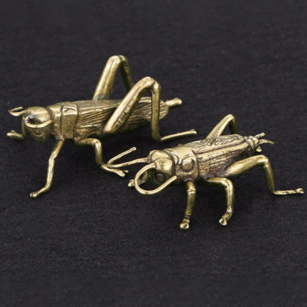 Brass Cricket Statue Desktop Ornament S14367