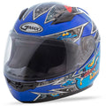 Full Face Alien Helmet Black/Blue K506