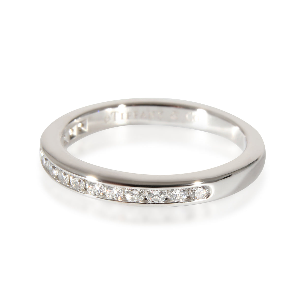 Platinum Wedding Band 0.24 CTW Pre-Owned W23414