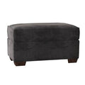 Charcoal Microsuede Ottoman K997