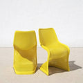 Yellow Stacking Patio Dining Side Chair (Set of 2) T5017