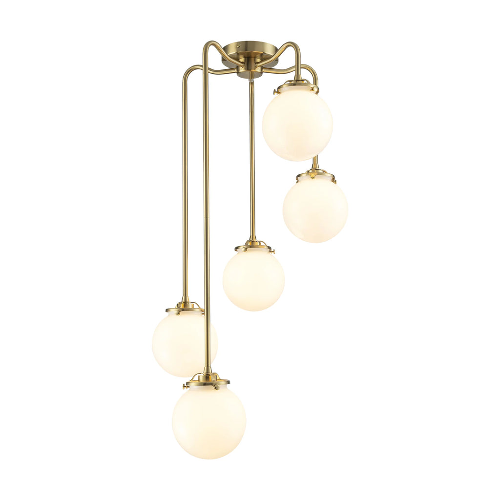 Milk White Glass Bubble Chandelier P6457