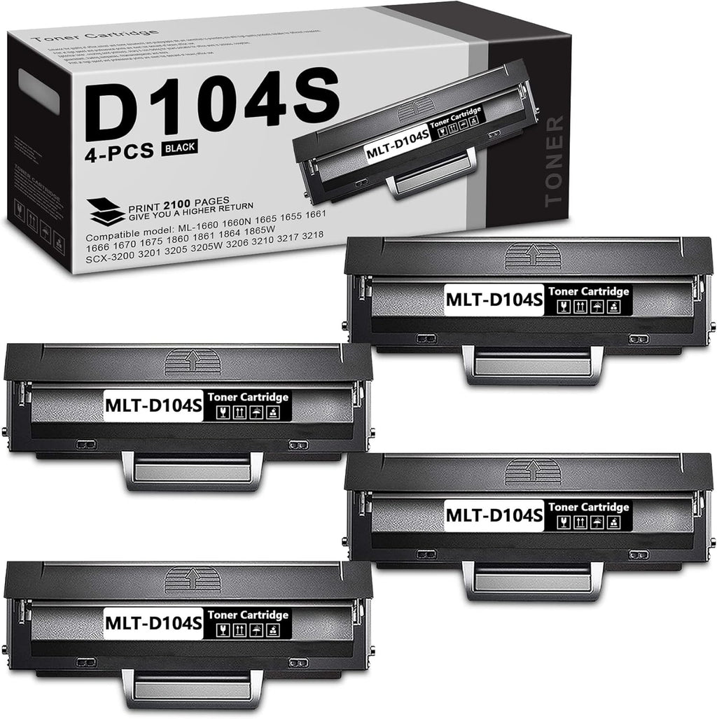 4 Pack Black Toner Cartridge T52050