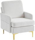 Dark Gray Fabric Accent Chair with Metal Legs U49614