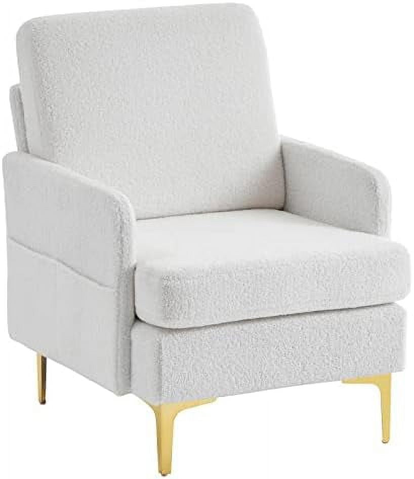 Dark Gray Fabric Accent Chair with Metal Legs U49614