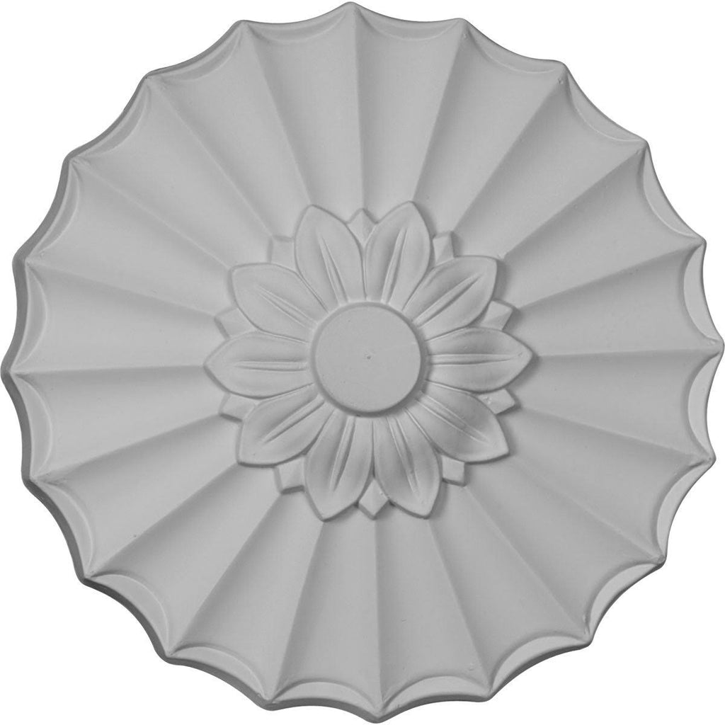 Hand-Painted Pot of Cream Ceiling Medallion W557589