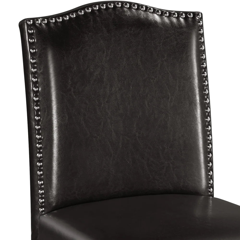 Brown Faux Leather Counter Bar Stools P13016