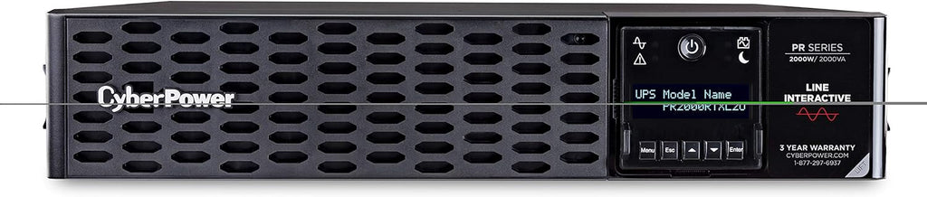 UPS System, 2000VA/2000W, 8 Outlets, 2U Rack/Tower F12956