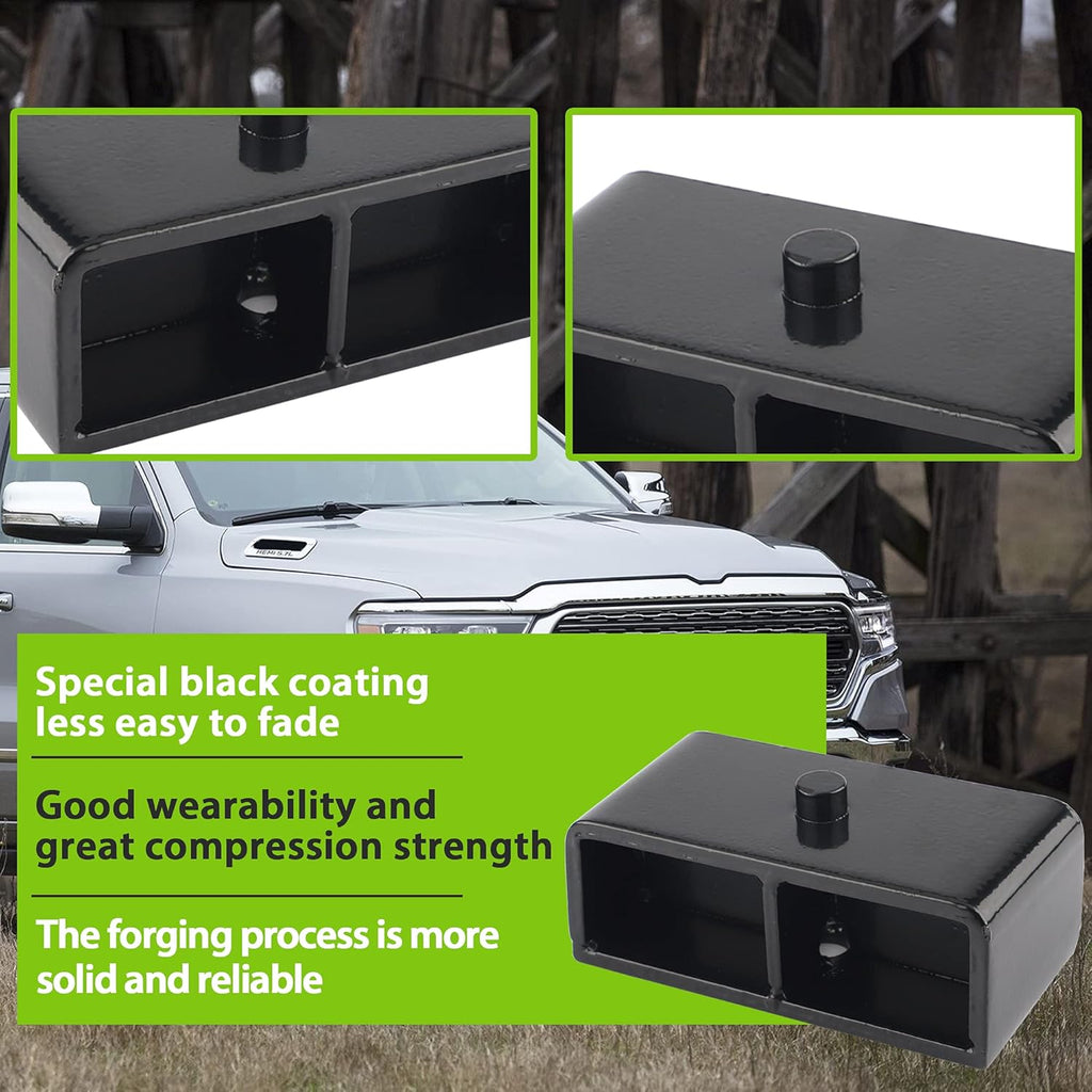 2" Rear Black Leveling Lift Block Kit Pack of 2 H955228