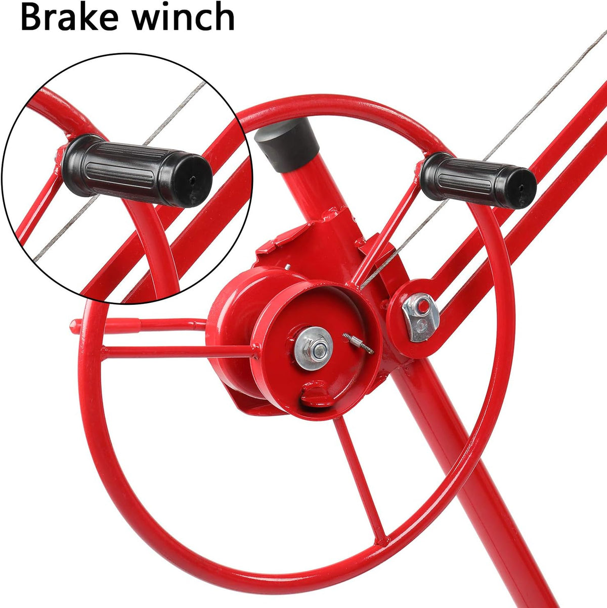 11 FT Drywall Lift Portable Panel Hoist with Adjustable Telescopic Arm Lockable Caster Wheel J4405