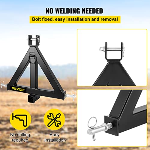 3 Point 2 Inch Drawbar Steel Tractor Trailer Hitch Receiver M16474