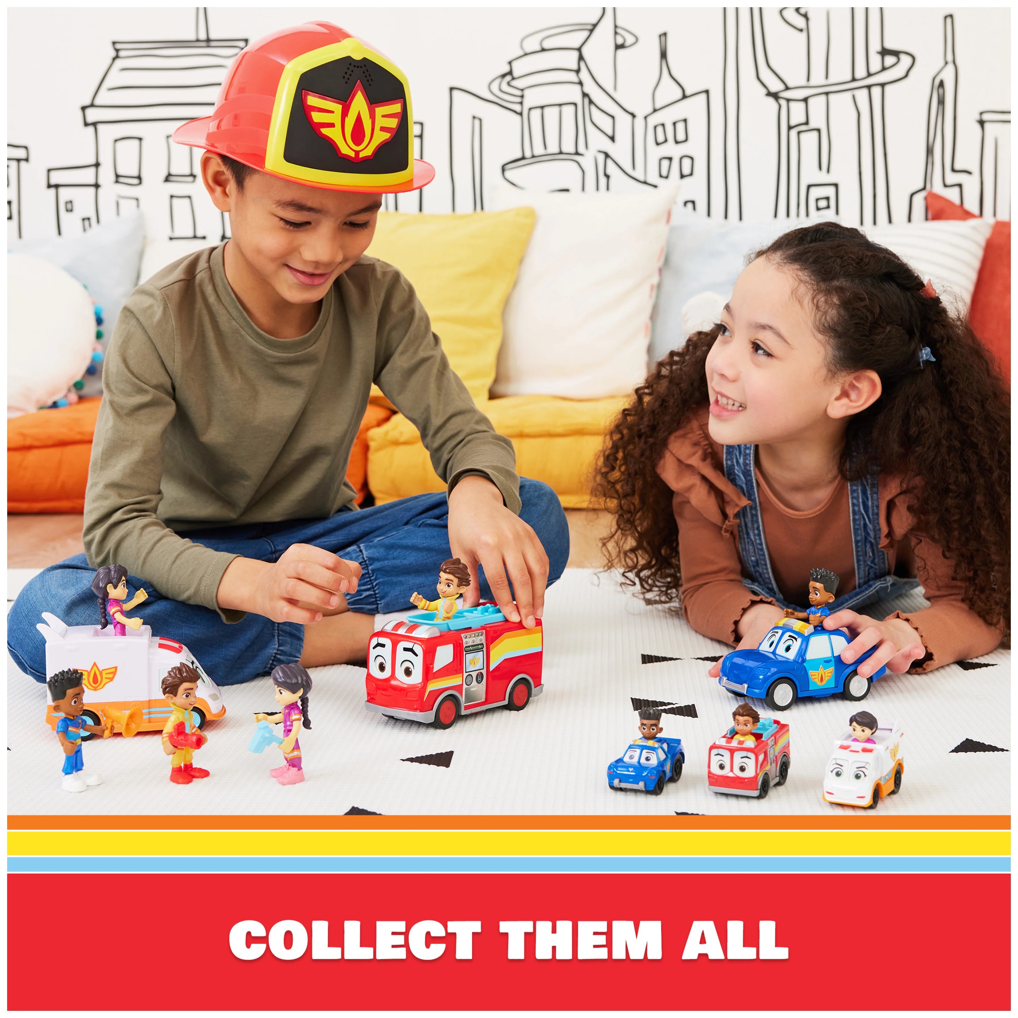 Fire Truck and Action Figure for Kids 3 and up H420