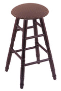 Dark Cherry Finish Oak Counter Stool with Willow Seat C479730
