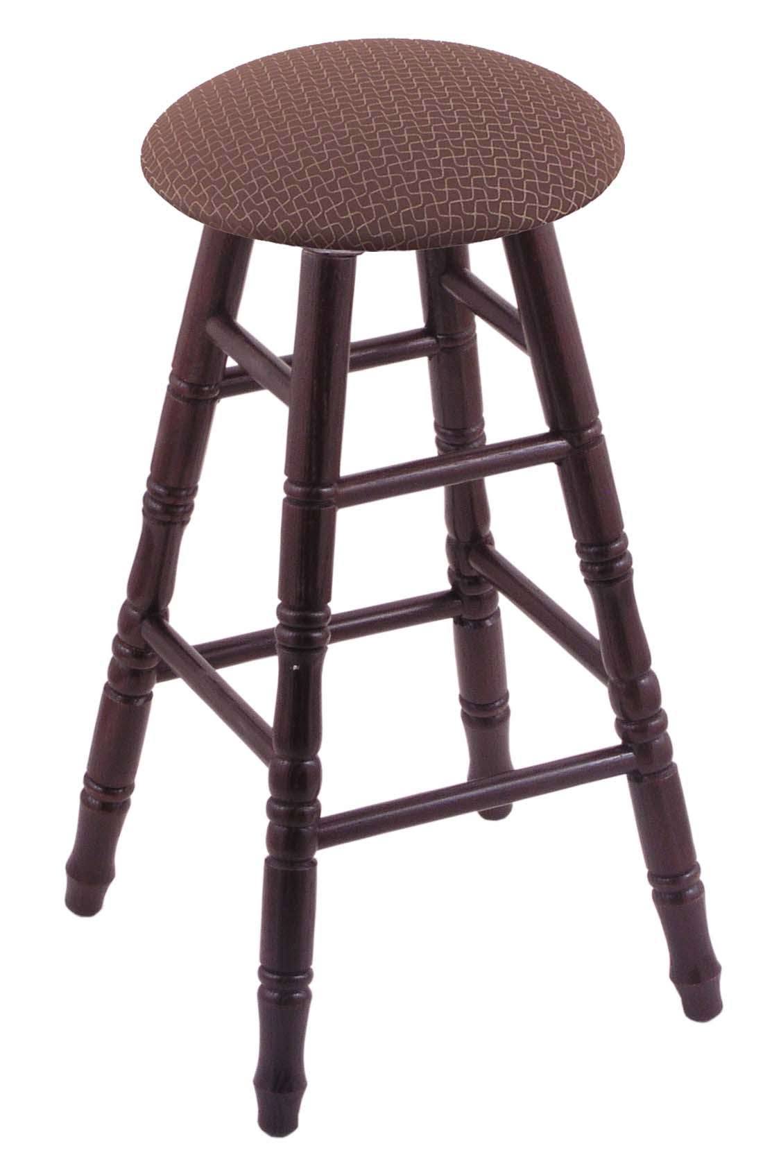 Dark Cherry Finish Oak Counter Stool with Willow Seat C479730