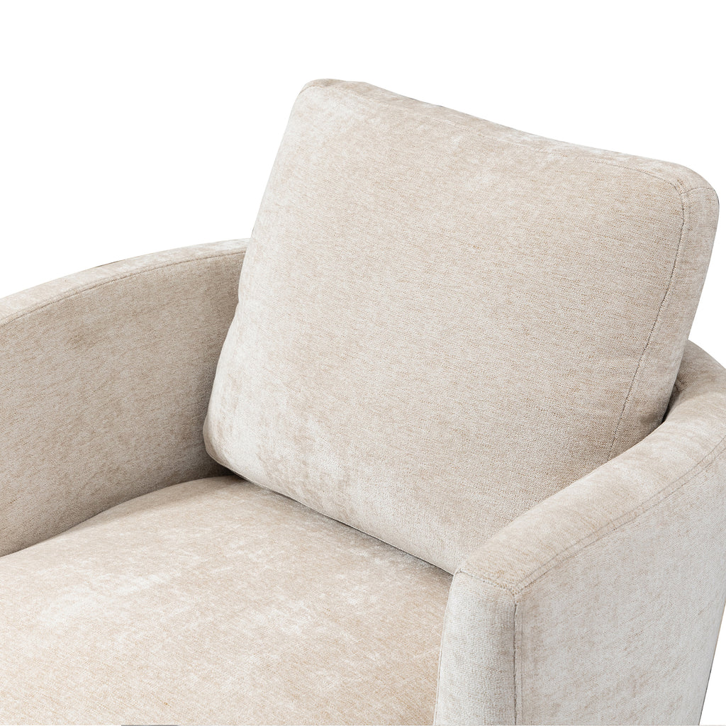 Chenille Round Swivel Accent Chair I63176