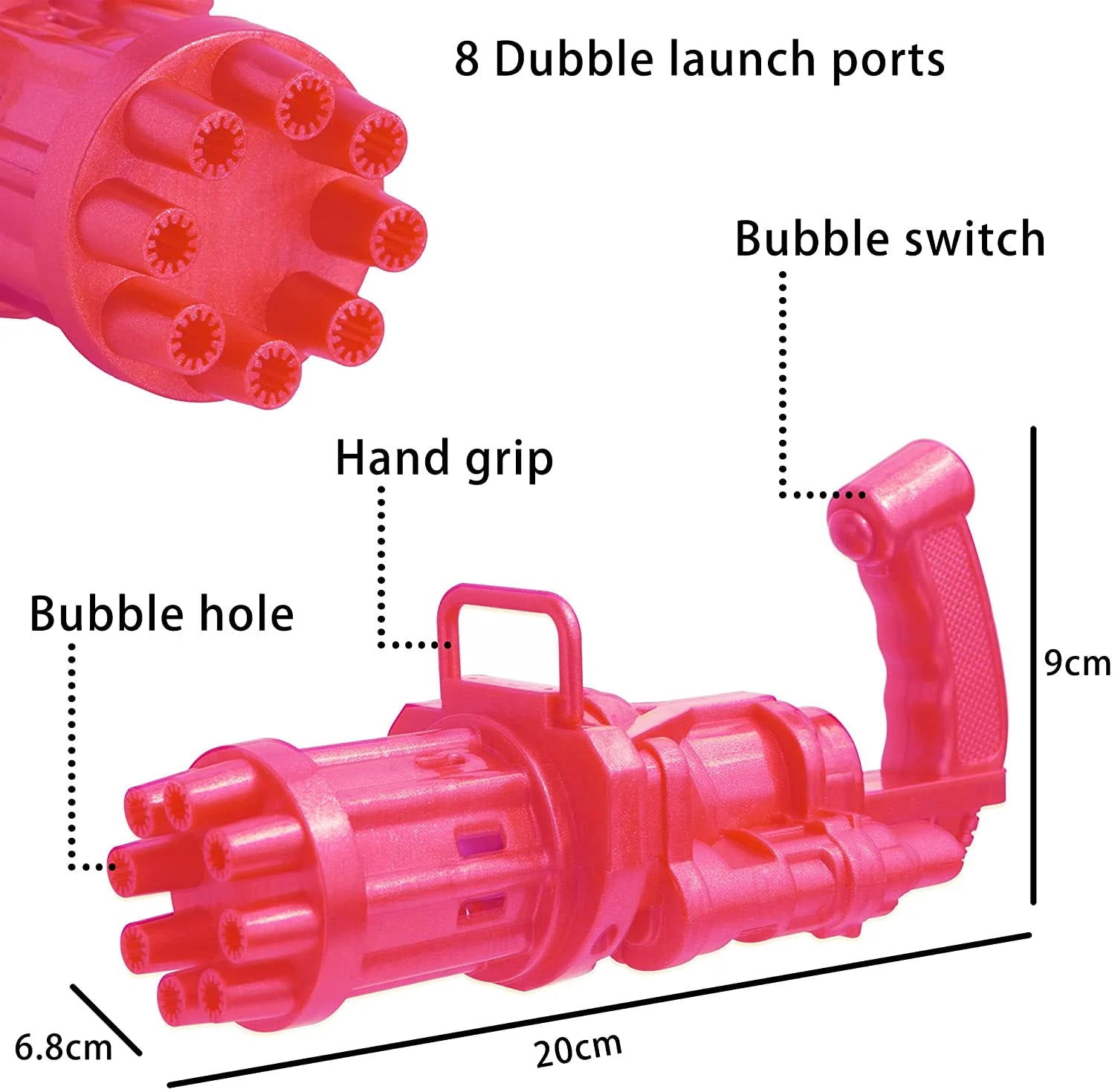 8-Hole Automatic Bubble Maker with 1 Bubble Solution O204