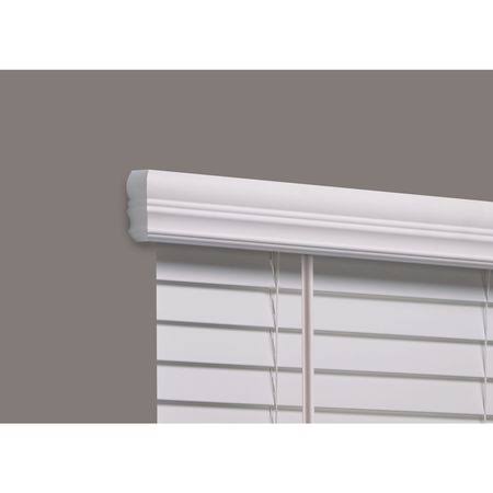 Cordless Faux Wood Blind, White, 23-3/4x22w x 4 C36649