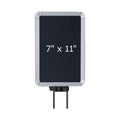 7 x 11 in. Satin Aluminum Vertical Swivel Mount Sign Frame F47384