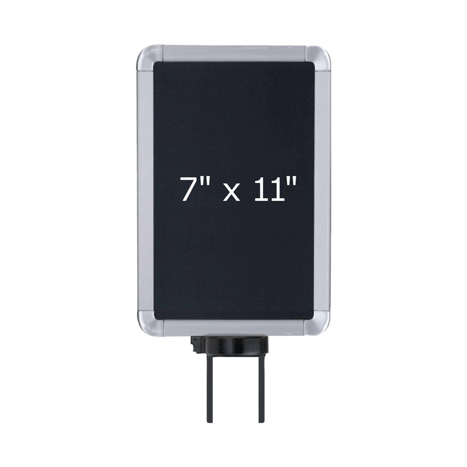 7 x 11 in. Satin Aluminum Vertical Swivel Mount Sign Frame F47384
