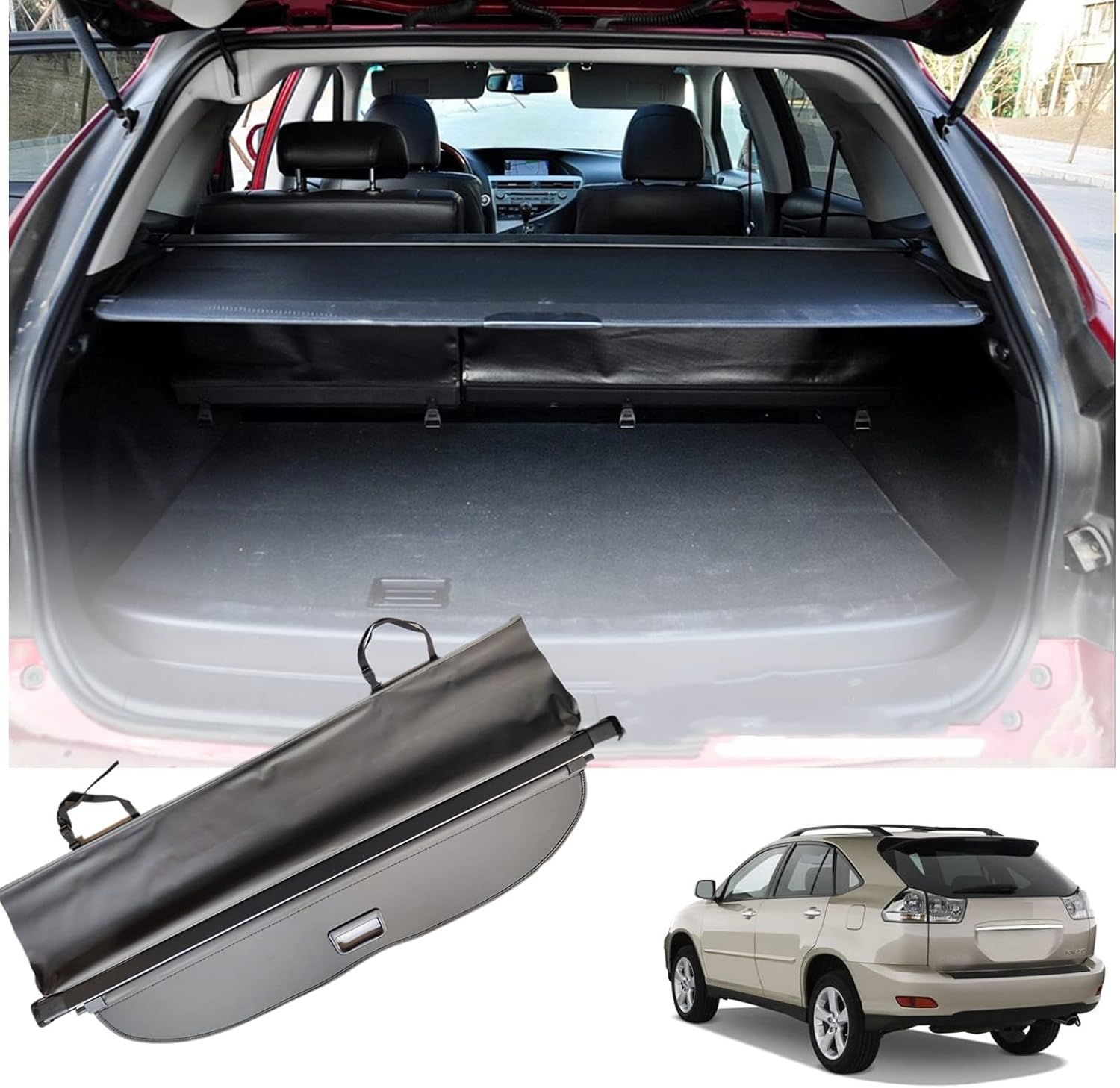 Retractable Trunk Shielding Shade Black D3379