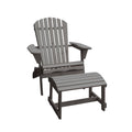 Dark Grey Adirondack Chair with Ottoman Set R254676