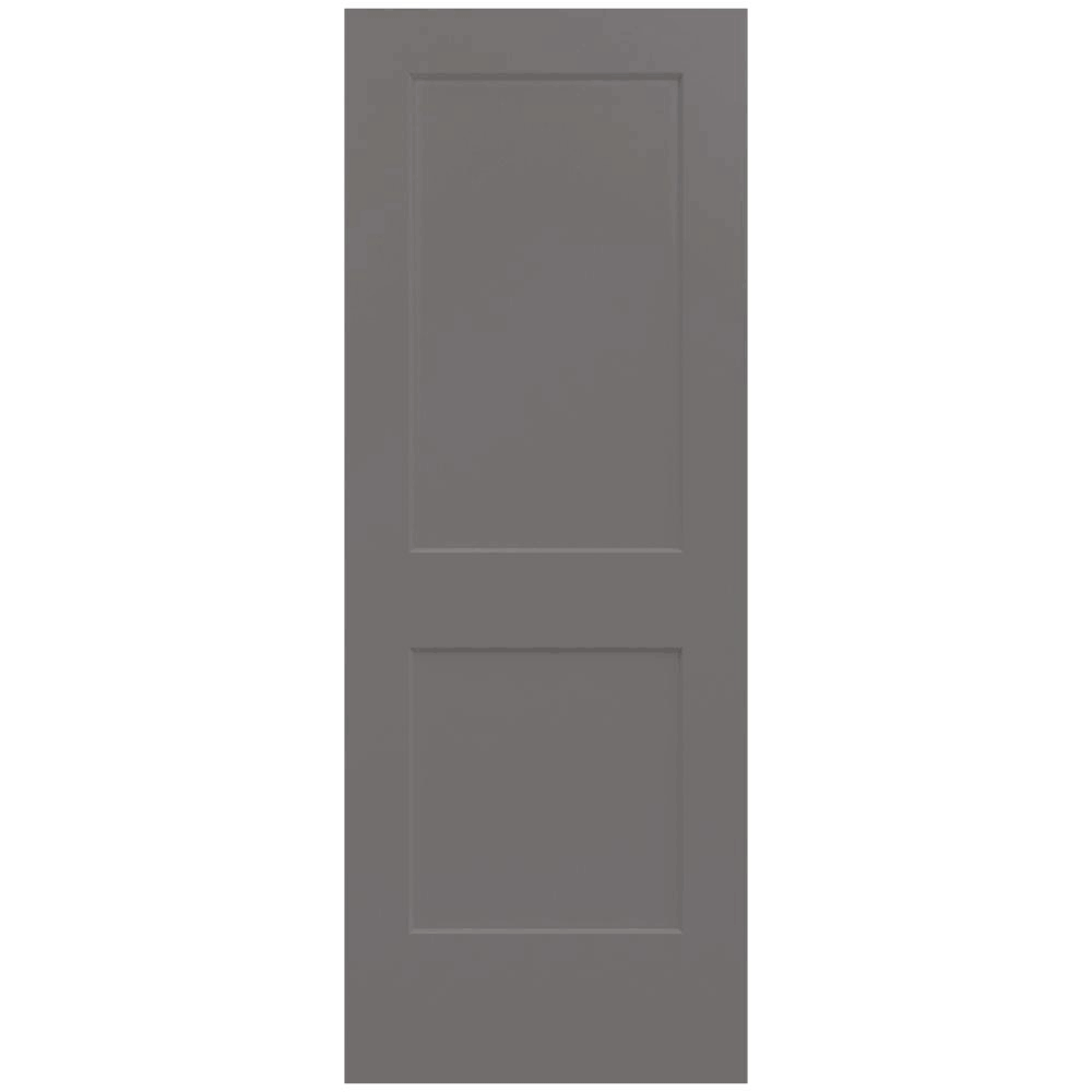 32 in. x 80 in. Weathered Stone Painted Solid Core Molded Composite MDF Interior Door Slab I8991