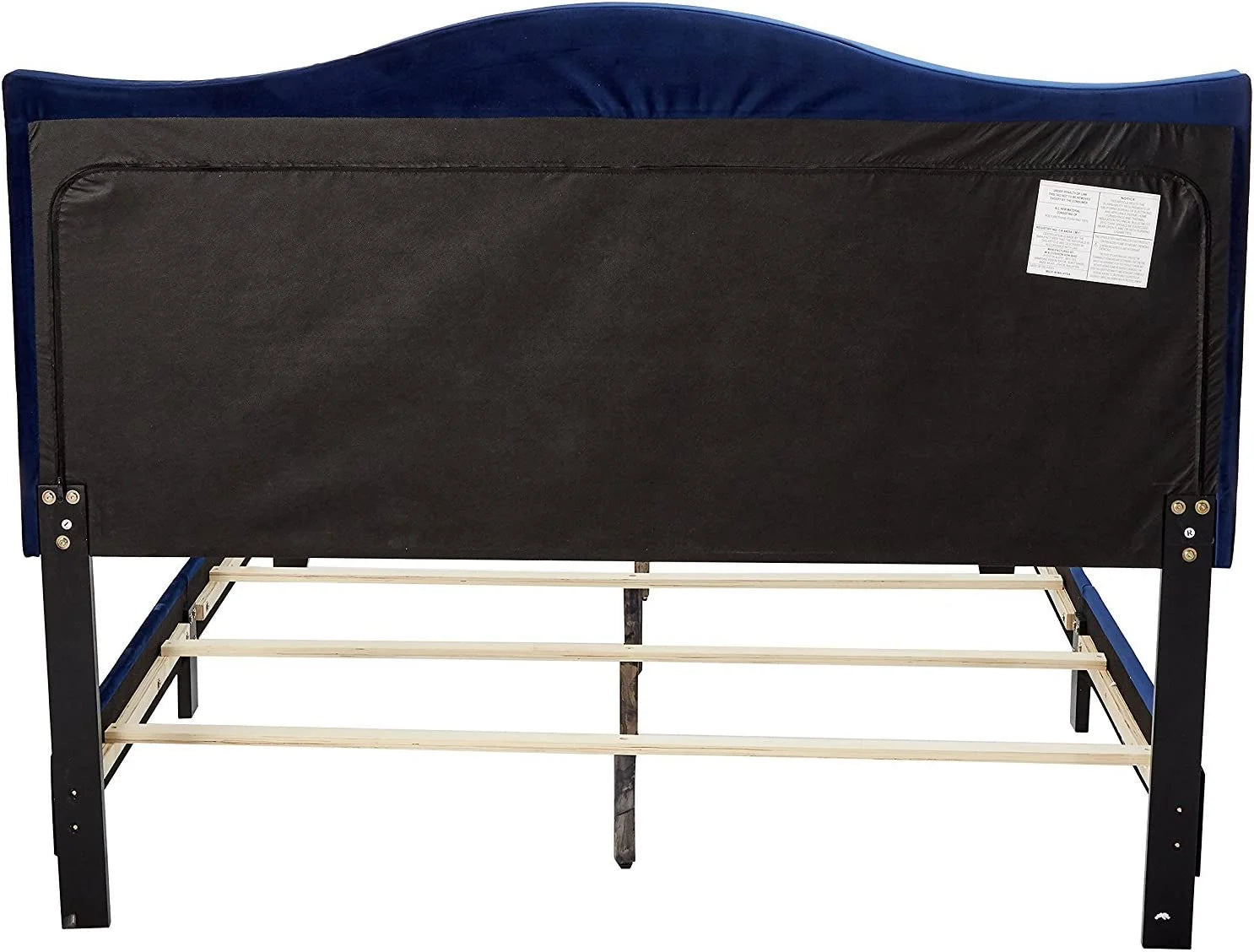 Blue Velvet King Size Upholstered Panel Bed G59447
