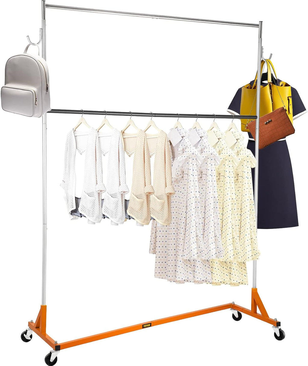 Z Base Garment Rack with Lockable Casters I629