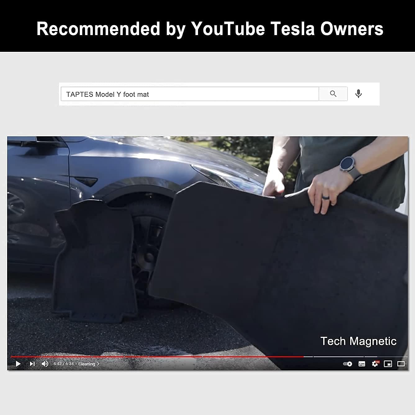 All-Weather Floor Mats for Tesla Model Y 2021, Black E723700