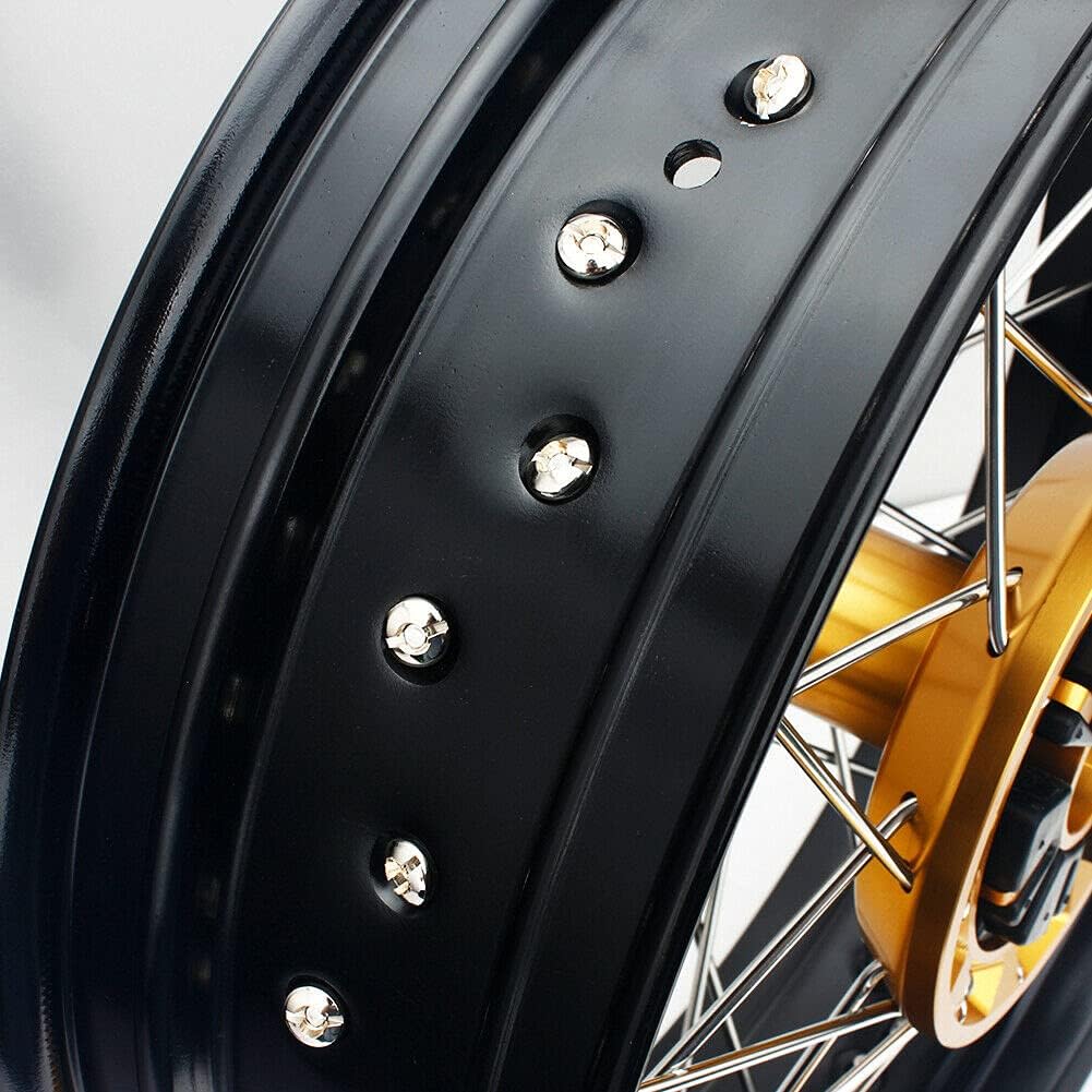 17" Supermoto Wheel Rim Hub Rotors Set Cush Drive B652