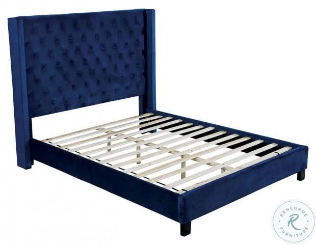 Navy Cal King Bed V1586