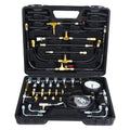 Fuel Pressure Test Kit, Fuel Injection Pressure Tester Kit Gauge 0-140 PSI/10 bar Scale, Dual Dial P1793