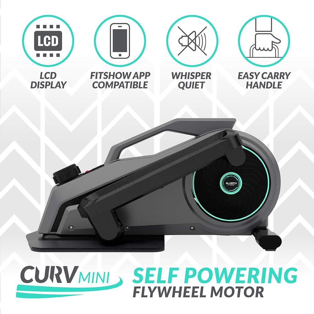 Seated Under Desk Elliptical Trainer with Adjustable Resistance E2985