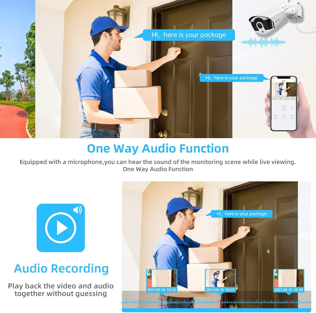3MP Wireless Security Camera System with 1TB Hard Drive Y1090