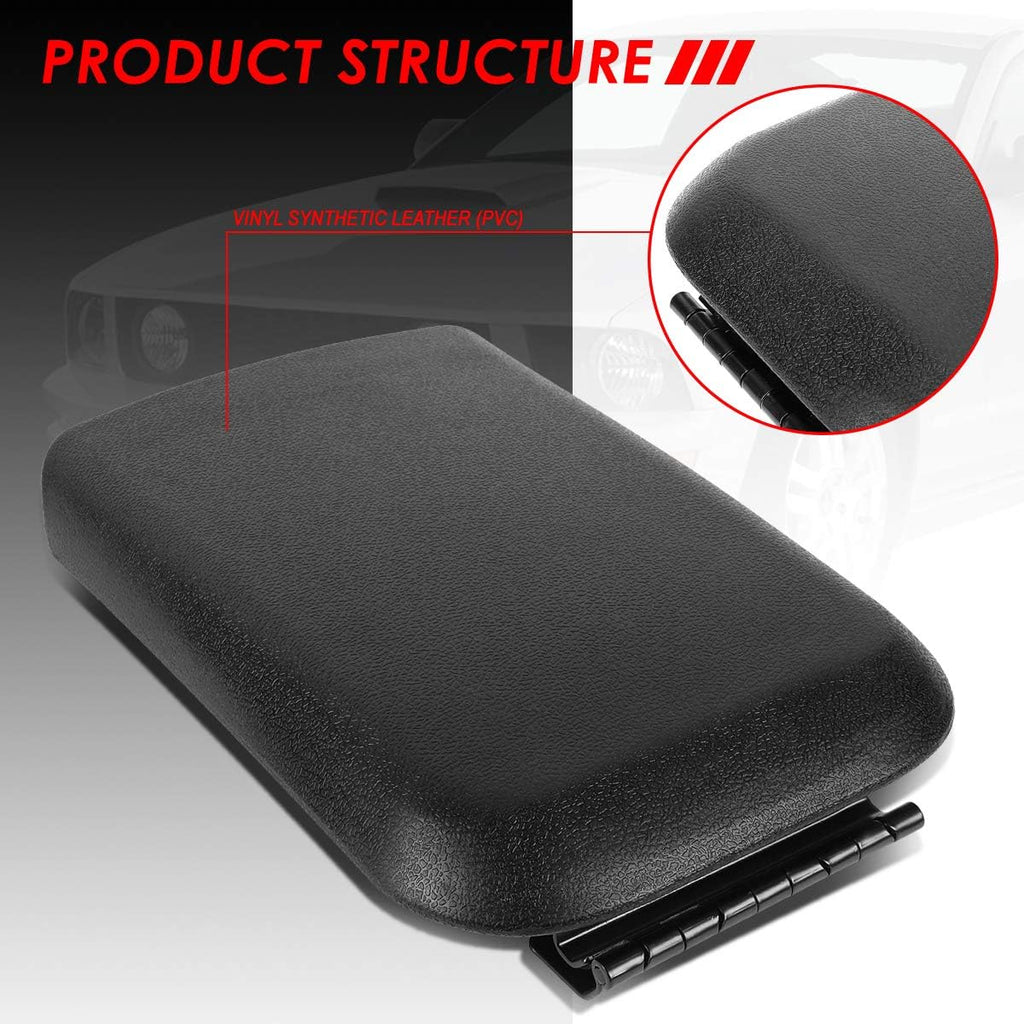 Black Leather Center Console Armrest Lid Latch Clip Catch G4142