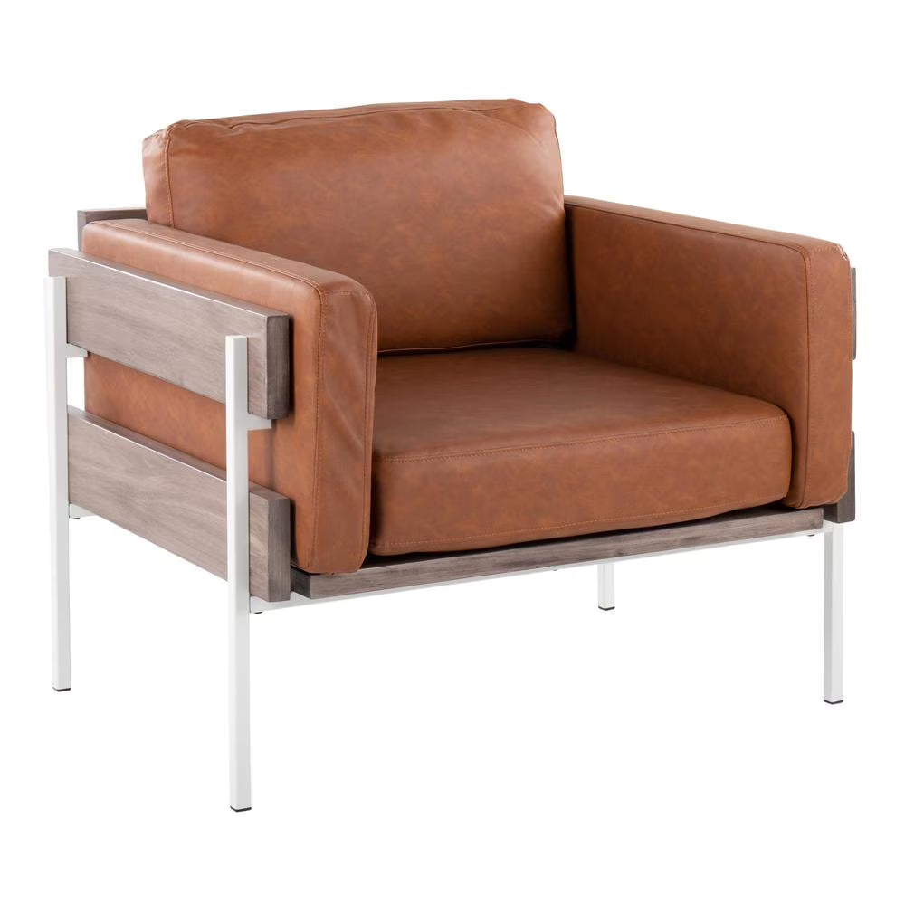 Faux Leather Accent Chair I5855