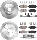 Premium OE 5 Lug Rotors + Brake Pads + Clips F285