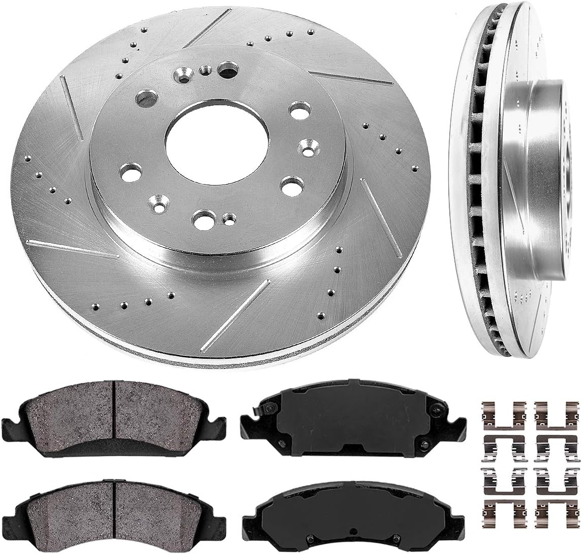 6 Lug Rotors + Ceramic Brake Pads + Hardware L1049