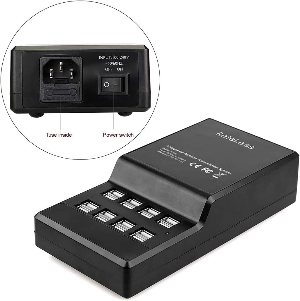 Wireless Tour Guide System Transmitter Receivers Charging Base E716656