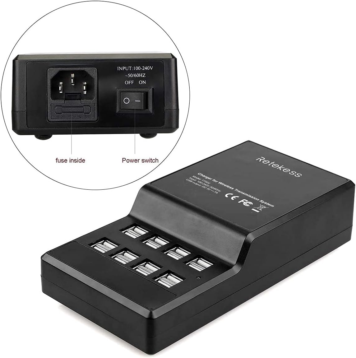 Wireless Tour Guide System Transmitter Receivers Charging Base E716656